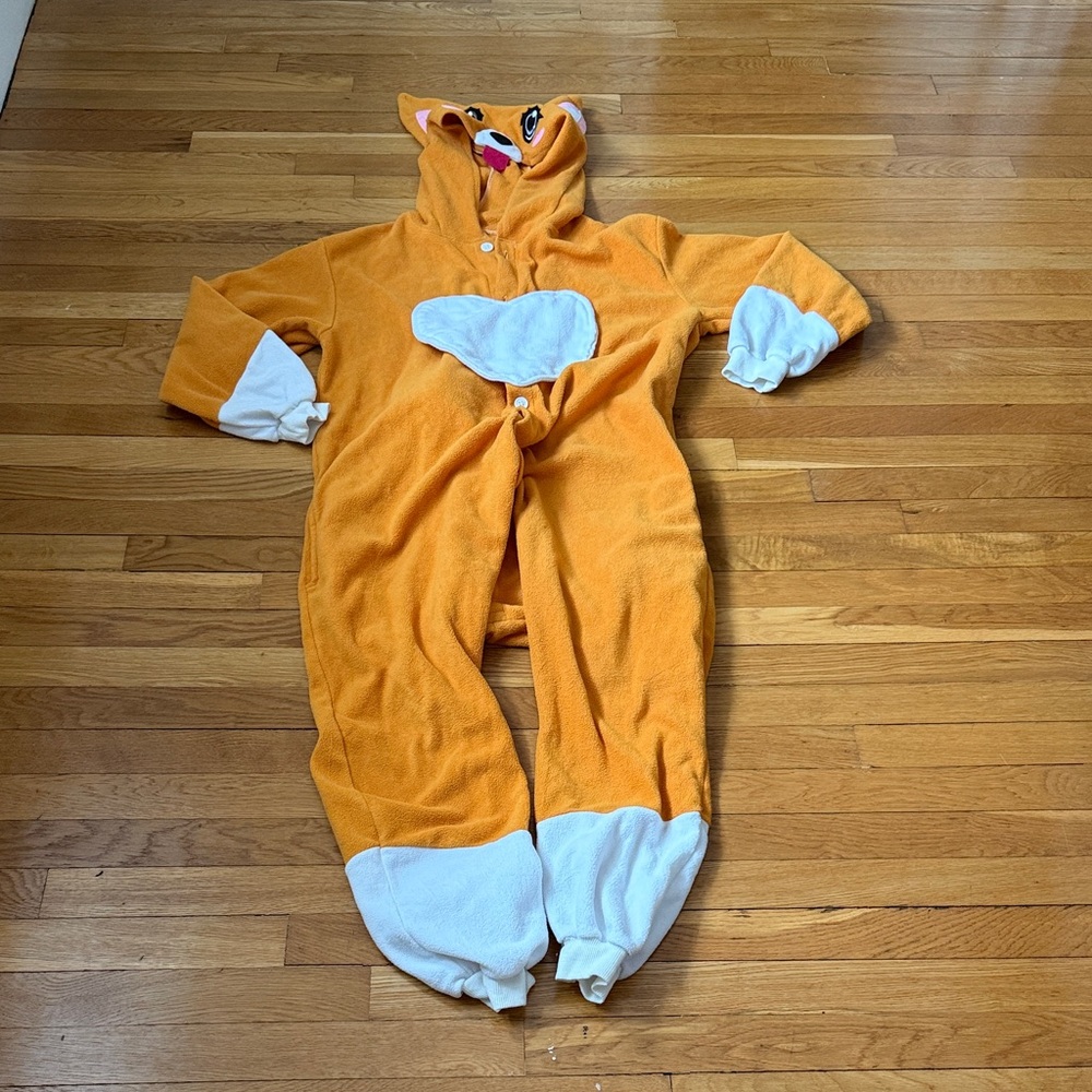 Orange Animal Onesie with White Accents